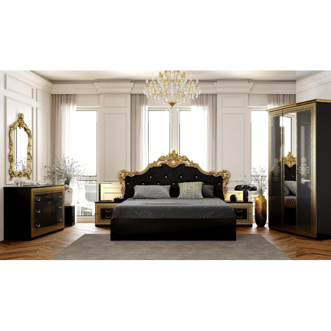 Модульная спальня Дженнифер / Jennifer Глянец Чёрный MiroMark