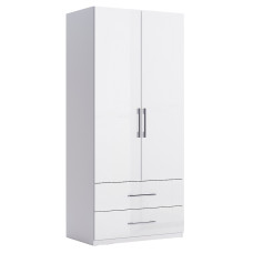 Шафа 2Дв 2Ящ без дзеркал Фемелі / Family Глянець Білий MiroMark FM-22-WB