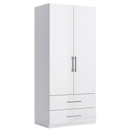 Шкаф 2Дв 2Ящ без зеркал Фемели / Family Глянец Белый MiroMark FM-22-WB