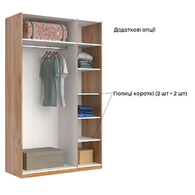 Шкаф Фемели 3Дв без зеркала MiroMark купить