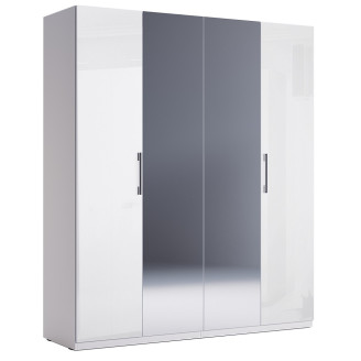 Шафа 4Дв із дзеркал Фемелі / Family Глянець Білий MiroMark FM-14-WB