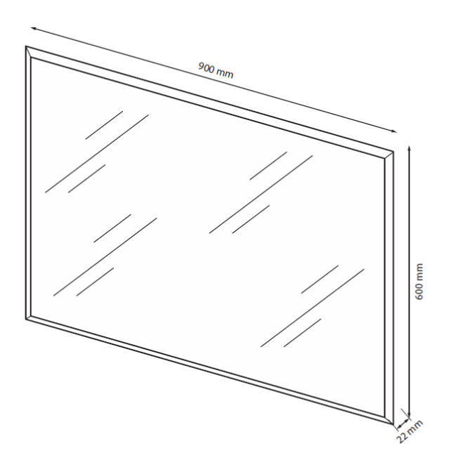 Зеркало 900*600 Бруно / Bruno MiroMark BR-81-CM