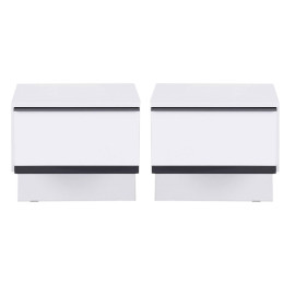 Тумба приліжкова підвісна 1 полиця 2Шт Лука / Lucca Глянець Білий - Мат Антрацит MiroMark LC-41-WB