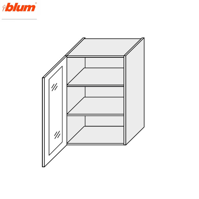 Кухонна секція Мері верхня 40В/900 1дв Вітрина Pro Blum MR-545W/9003gl MiroMark