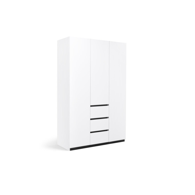 Шафа 3Дв 3Ящ Дуо / Duo Супермат Білий - Глянець Антрацит MiroMark DU-13-WM