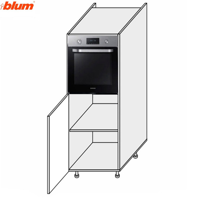 Кухонная секция Валенсия Пенал 60ПД/1420 Духовка Pro Blum VL-663W/9003 MiroMark