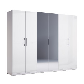 Шкаф 6Дв с зеркал Фемели / Family Глянец Белый MiroMark FM-16-WB