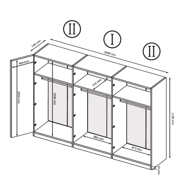 Шкаф Фемели 6Дв MiroMark купить