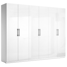 Шафа 6Дв без дзеркал Фемелі / Family Глянець Білий MiroMark FM-26-WB