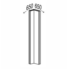 Кухонная секция Валенсия нижняя Угол Н 90° 650х650/820 Обманка VL-095W/9003 MiroMark