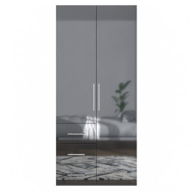 Шкаф 2Дв 3Ящ Магнум / Magnum Глянец Антрацит MG-12-AN