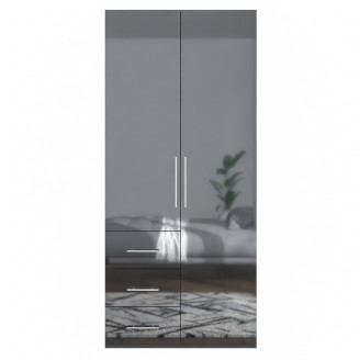 Шкаф 2Дв 3Ящ Магнум / Magnum Глянец Антрацит MG-12-AN