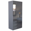 Шкаф 2Дв 3Ящ Магнум / Magnum Глянец Антрацит MG-12-AN
