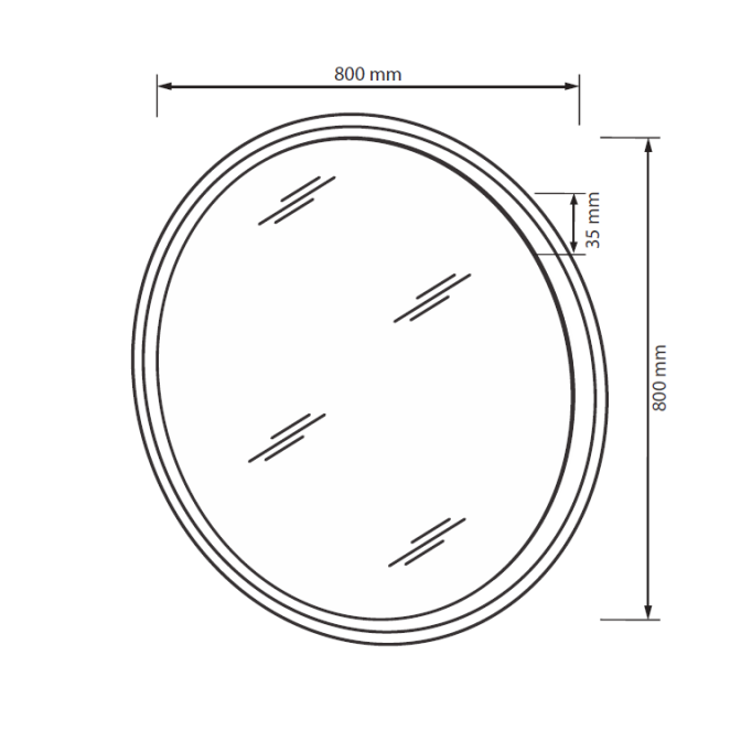Зеркало Вива / Viva Шиншила Серая MiroMark VV-82-GG