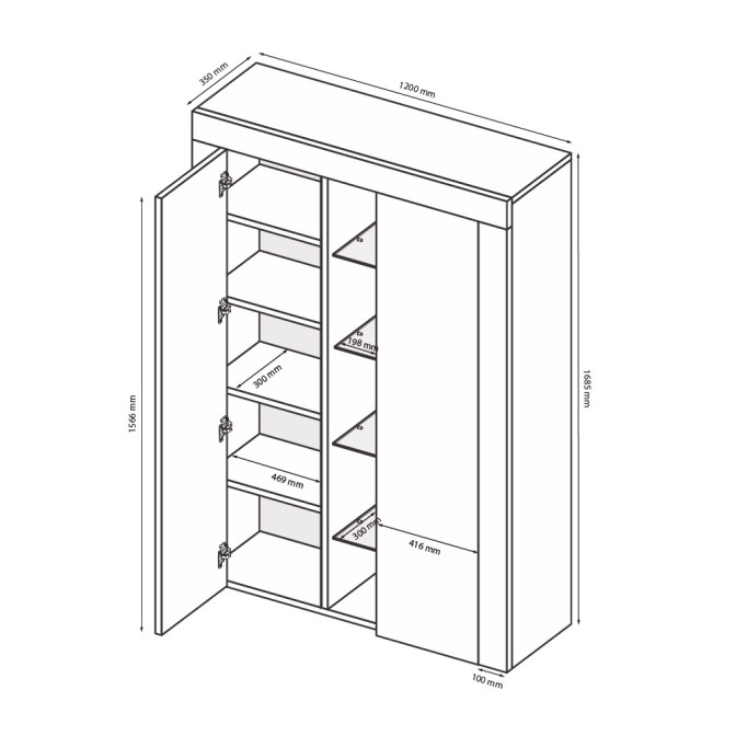 Пенал Модерн 2Дв MiroMark купити