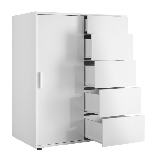 Комод 1Дв 5Ящ Кейс / Case Белый MiroMark 3831017M 