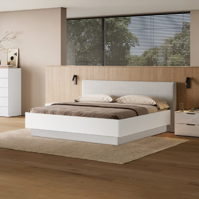 Кровать с подъёмным механизмом 1,6x2,0 Мила / Mila Глянец Белый MiroMark MA-46-WB