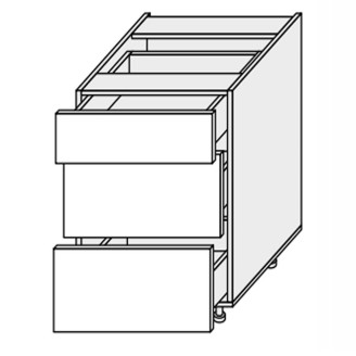 Кухонная секция Мери нижняя 40Н3ШХ/820 Телескоп MR-041W/9003gl MiroMark