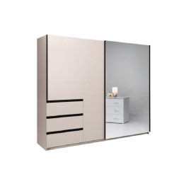 Шкаф-купе 2.5м 2Дв с зеркалом Вильма / Wilma Кашемир MiroMark WL-25-CM