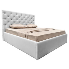 Кровать Мягкая обивка 1,6x2,0 Ривьера / Riviera Светло - Серый Велюр MiroMark SF-56-RA/RV