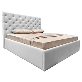 Кровать Мягкая обивка 1,6x2,0 Ривьера / Riviera Светло - Серый Велюр MiroMark SF-56-RA/RV