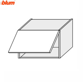 Кухонная секция Валенсия верхняя 45В/360 1дв Aventos Pro Blum VL-143W/9003 MiroMark