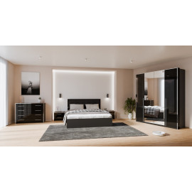 Модульна спальня Енні / Annie Глянець Чорний MiroMark