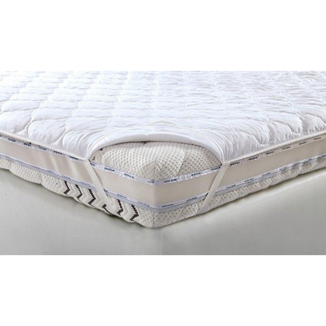 Наматрасник двухсторонний Matroluxe Бязь белая с угловыми фиксаторами купить