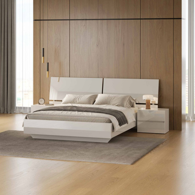 Ліжко без каркаса 1,6x2,0 Мія / Mia Глянець Білий MiroMark MI-36-WB