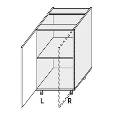Кухонная секция Миллениум WG нижняя 30Н/820 1дв Правая ML-030W/01R MiroMark