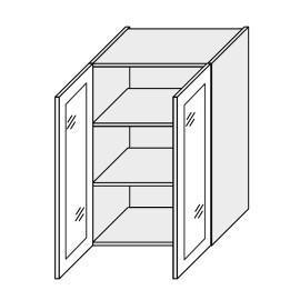 Кухонна секція Вінтаж верхня 80В/900 2дв Вітрина VN-586W/9003 MiroMark