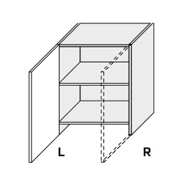 Кухонна секція Валенсія верхня 60ВВТ/680 1дв Витяжка Телескоп Права VL-475W/9003R MiroMark