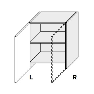 Кухонна секція Валенсія верхня 60ВВТ/680 1дв Витяжка Телескоп Права VL-475W/9003R MiroMark