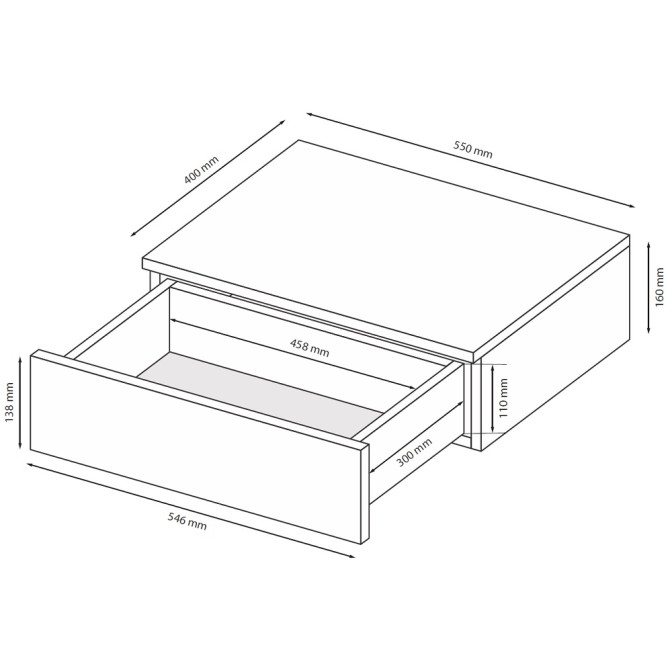 Тумба прикроватная Вива 1Шх MiroMark купить