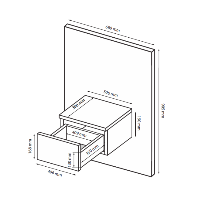 Тумбы прикроватные подвесные 2Шт Бартон / Barton Супер Мат Белый MiroMark BT-32-WM