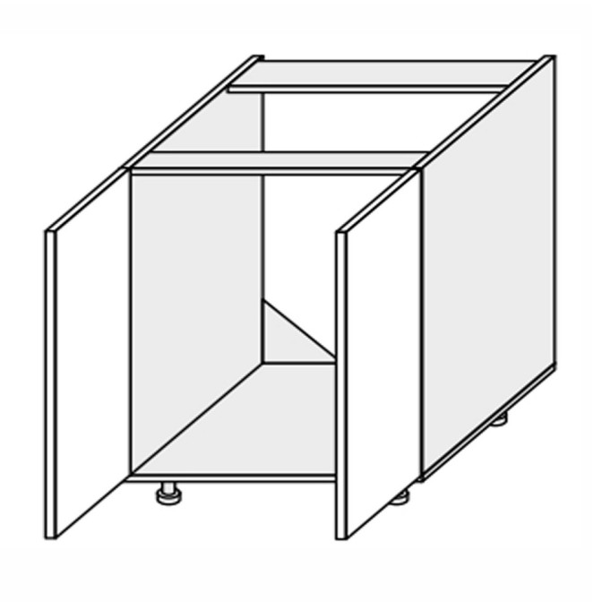 Кухонная секция Лео нижняя 80НМ/820 2дв Мойка LE-085W/06 MiroMark