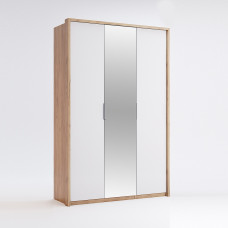 Шкаф 3Дв с зеркалом Асти / Asti Глянец Белый - Дуб Крафт MiroMark AS-13-WB