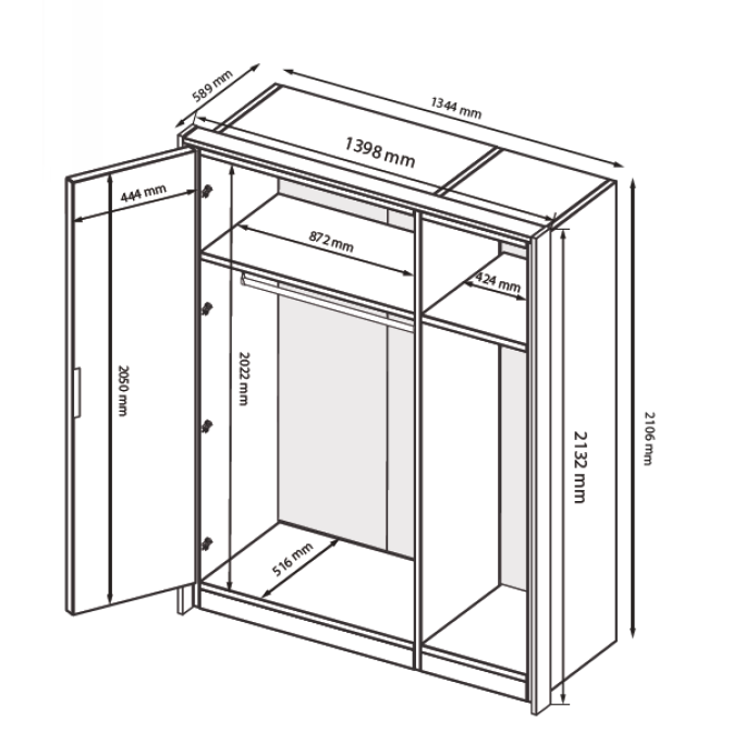 Шкаф Асти 3Дв MiroMark купить