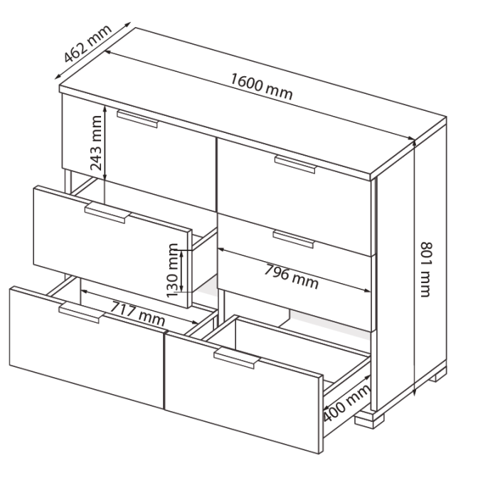 Комод Місяць 6Шх MiroMark купити
