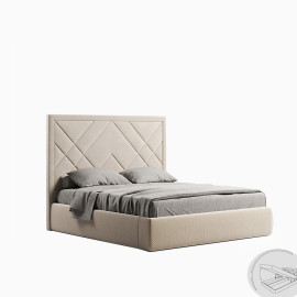 Кровать с подъёмным механизмом 1,6х2,0 Вива / Viva Светло - Бежевый Велюр MiroMark VV-47-WB