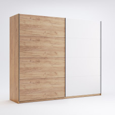 Шкаф-купе без зеркала 2,5*2,1 Асти / Asti Глянец Белый - Дуб Крафт MiroMark AS-21-WB