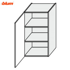 Кухонная секция Мери верхняя 30В/720 1дв Pro Blum MR-433W/9003gl MiroMark
