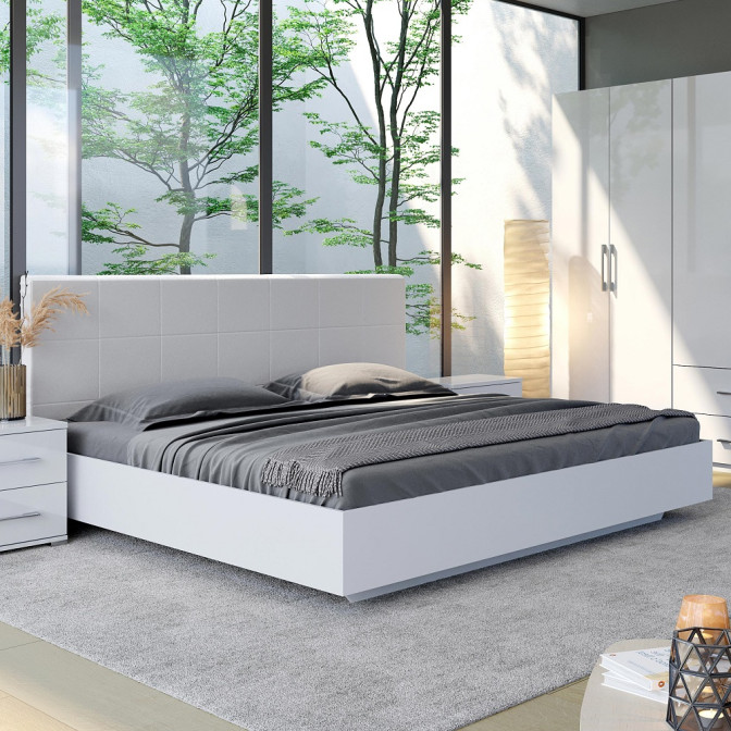 Кровать без каркаса 1,8x2,0 Фемели / Family Глянец Белый MiroMark FM-38-WB