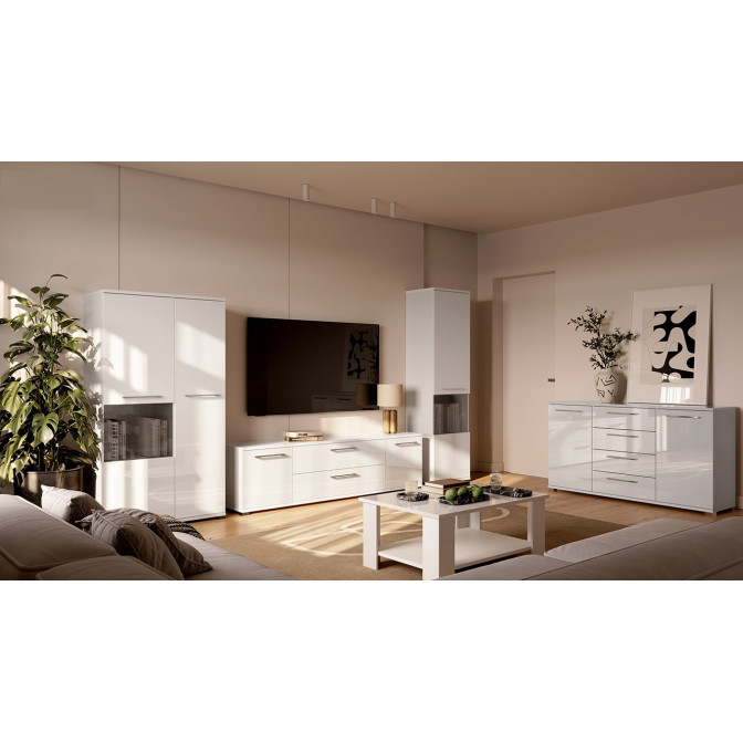 Модульная гостиная Фемели / Family Глянец Белый MiroMark