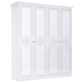 Шкаф 4Дв Луиза / Luiza Глянец Белый MiroMark LZ-24-WB