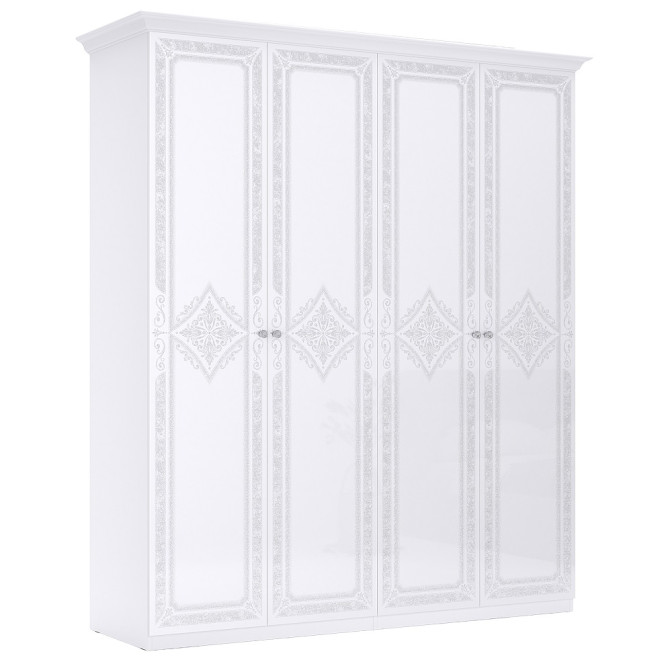 Шкаф 4Дв Луиза / Luiza Глянец Белый MiroMark LZ-24-WB