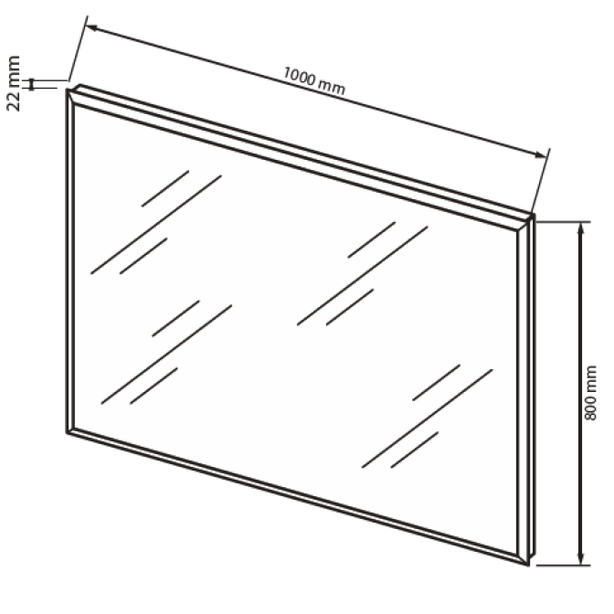 Зеркало 1000*800 Рамона / Ramona MiroMark RA-80-LV