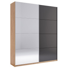 Шафа-купе 2000*2400 Місяць / Luna Дуб Крафт - Мат Лава MiroMark LN-86-LV