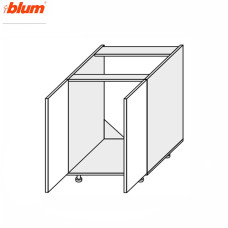 Кухонная секция Мери нижняя 60НМ/820 2дв Мойка Pro Blum MR-072W/9003gl MiroMark