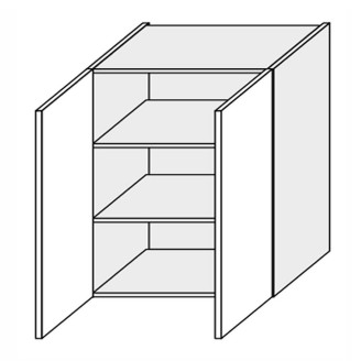 Кухонная секция Валенсия верхняя 80В/720 2дв VL-480W/9003 MiroMark